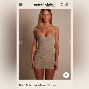 Adalyn Mini Dress in Stone